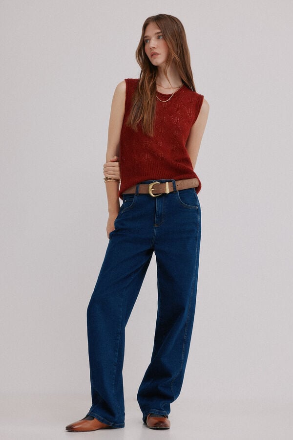 Hoss Intropia Irma. Top vazado Vermelho