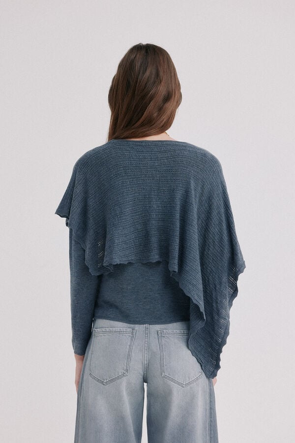 Hoss Intropia Iria.Jersey tipo capa Gris