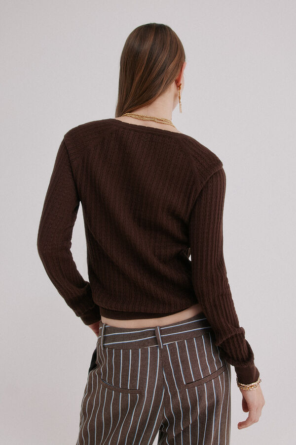 Hoss Intropia Openwork jumper Imala Brown