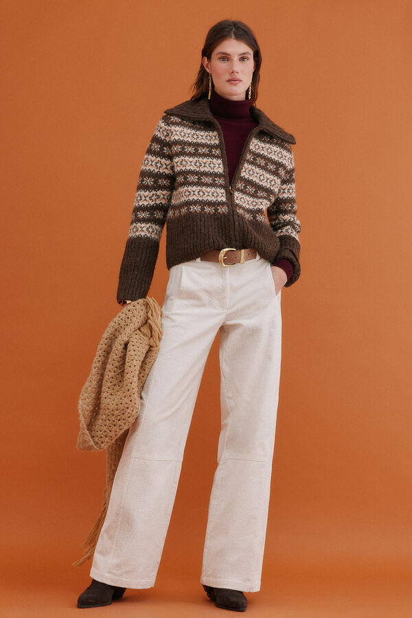 Hoss Intropia Inola. Casaco de malha grego Castanho