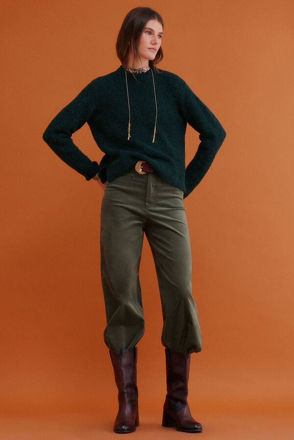 Hoss Intropia Irati. Camisola bouclé Verde
