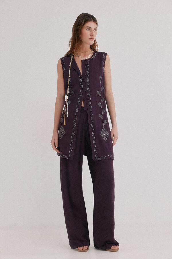 Hoss Intropia Cira. Blusa bordada Roxo