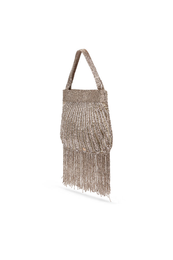 Hoss Intropia Naomi. Bolso de abalorios Dorado