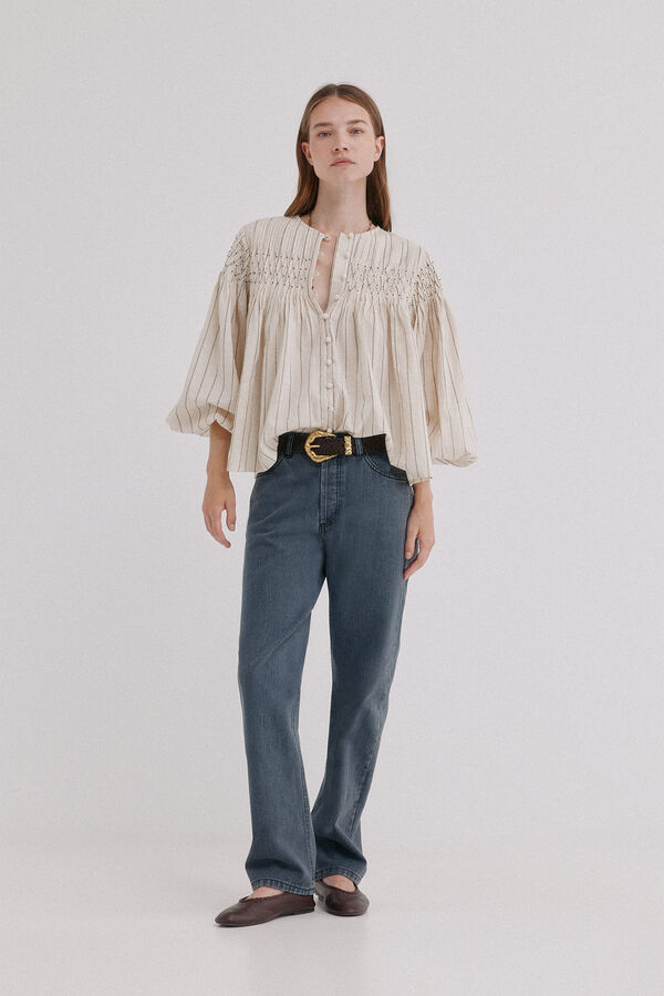 Hoss Intropia Brunella. Jeans cintura alta Cinzento