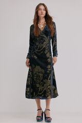 Hoss Intropia Adriana. Vestido jacquard Azul