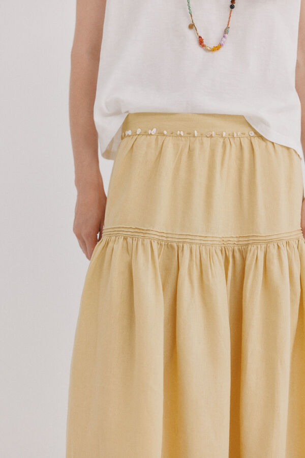 Hoss Intropia Rufina. Pintuck skirt Yellow
