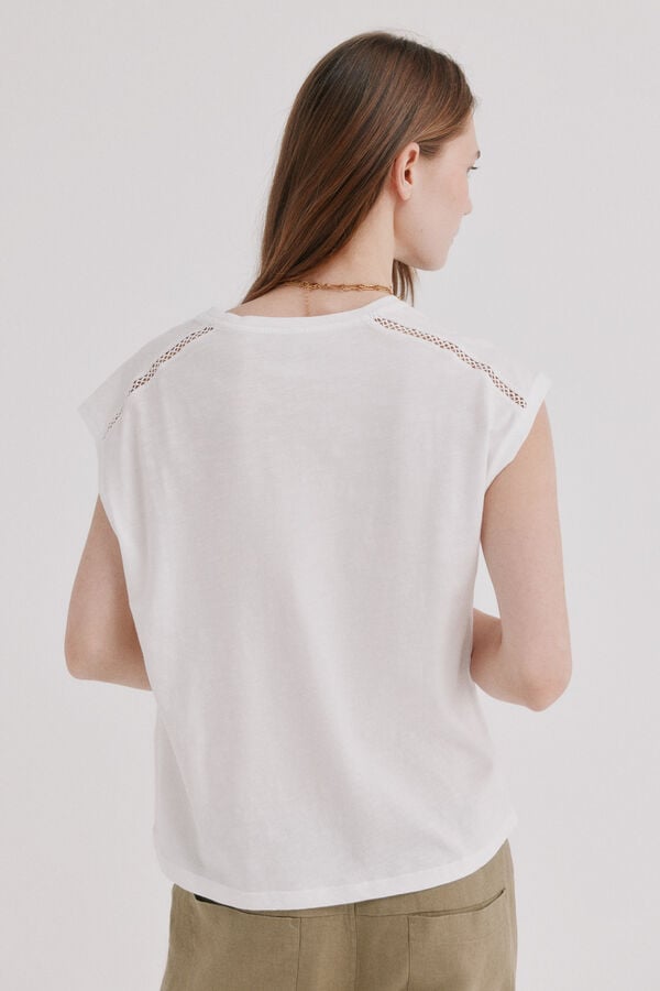 Hoss Intropia Miriam. T-shirt de manga curta Ecru