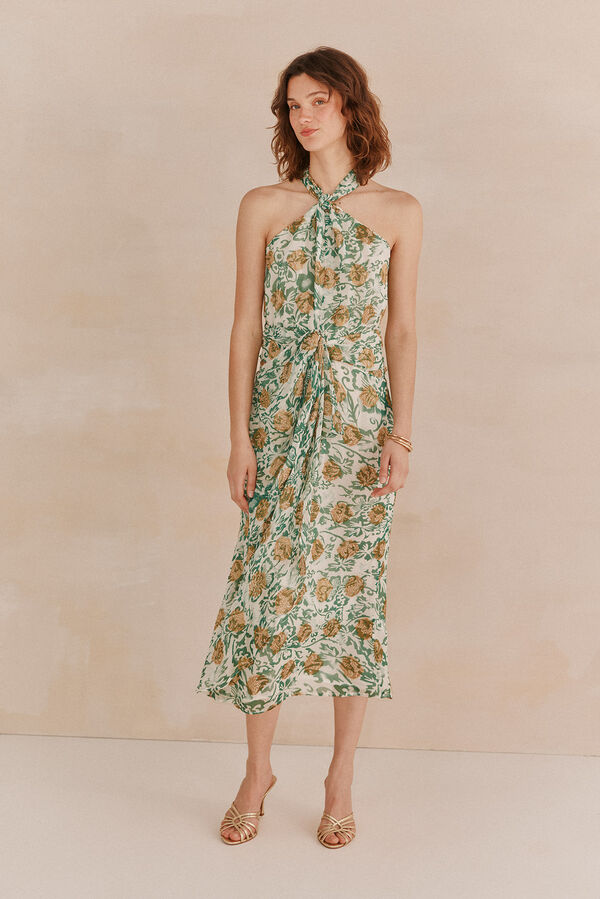 Hoss Intropia Lilith. Vestido estampado Verde