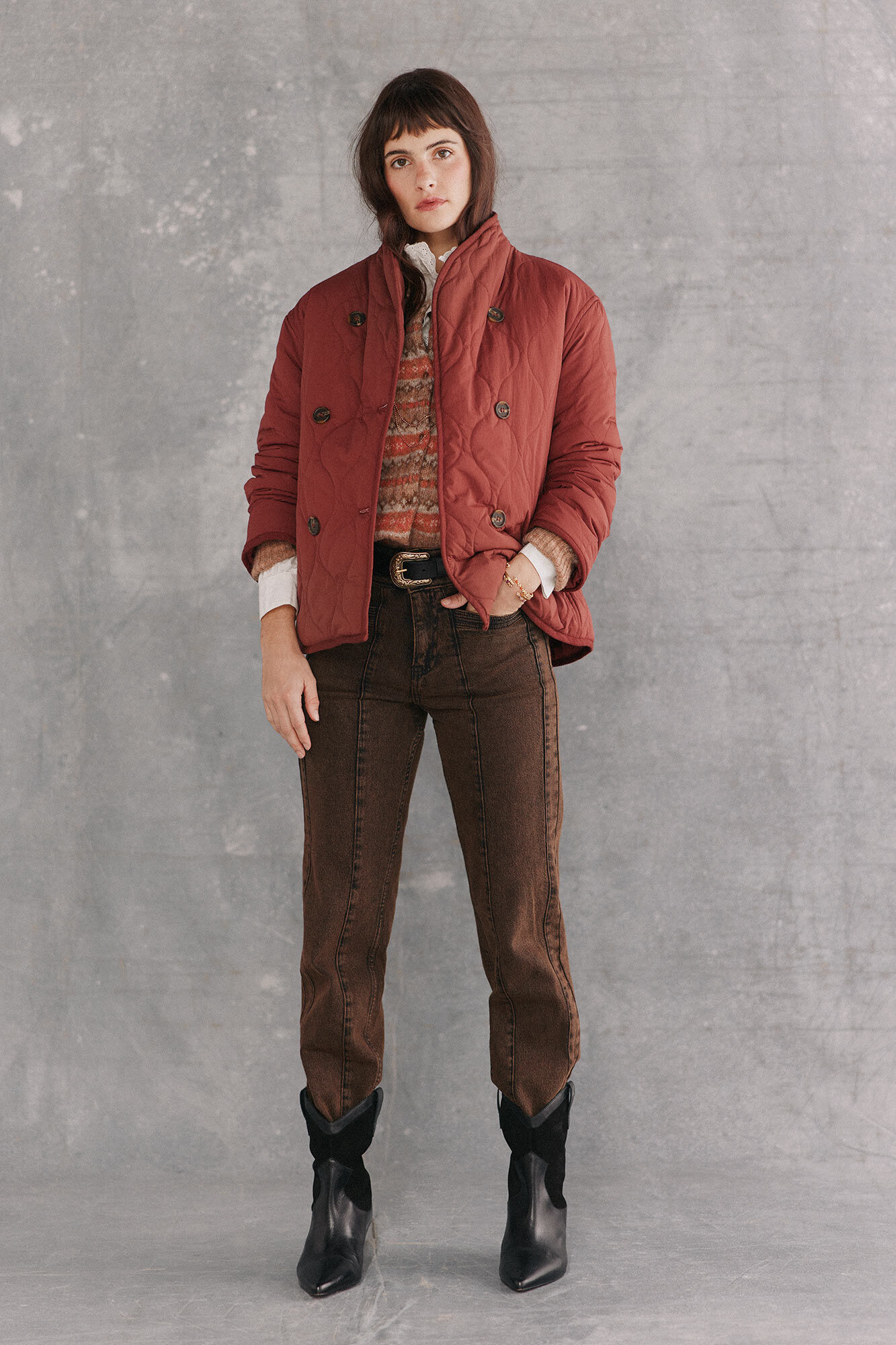 Cortefiel Chaqueta acolchada con botones Oferta especial Ropa