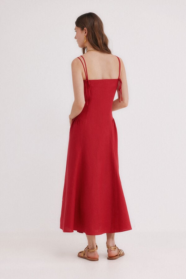 Hoss Intropia Ailin.vVestido midi vermelho Vermelho