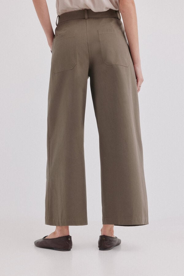 Hoss Intropia Pietra.Cal&ccedil;a com pin&ccedil;as Khaki