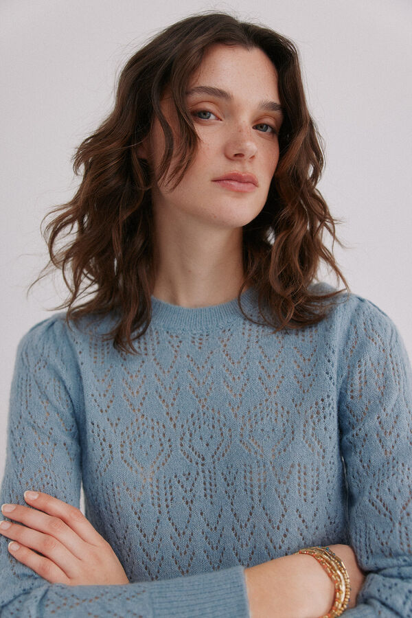 Hoss Intropia Ibbie. Camisola rendada Azul