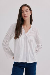 Hoss Intropia Marina. T-shirt bordada
