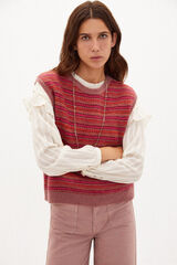 Hoss Intropia Valerie. Striped knit vest Purple