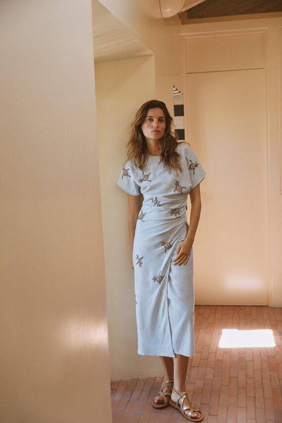 Aveline. Vestido abalorios