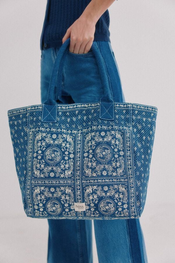 Hoss Intropia Isoline. Casaco de malha em malha aberta Azul