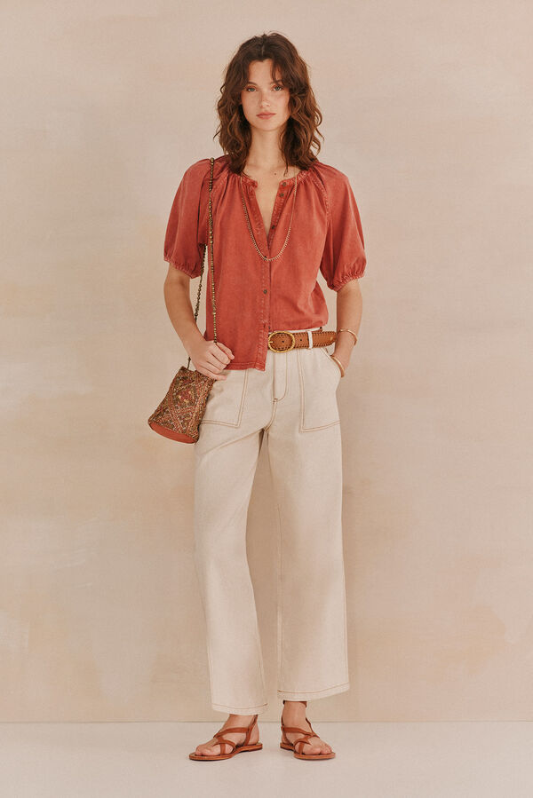 Hoss Intropia Fiona. T-shirt blouse Coral