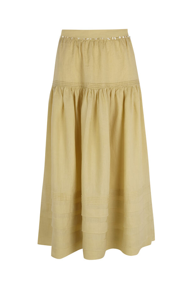Hoss Intropia Rufina. Pintuck skirt Yellow