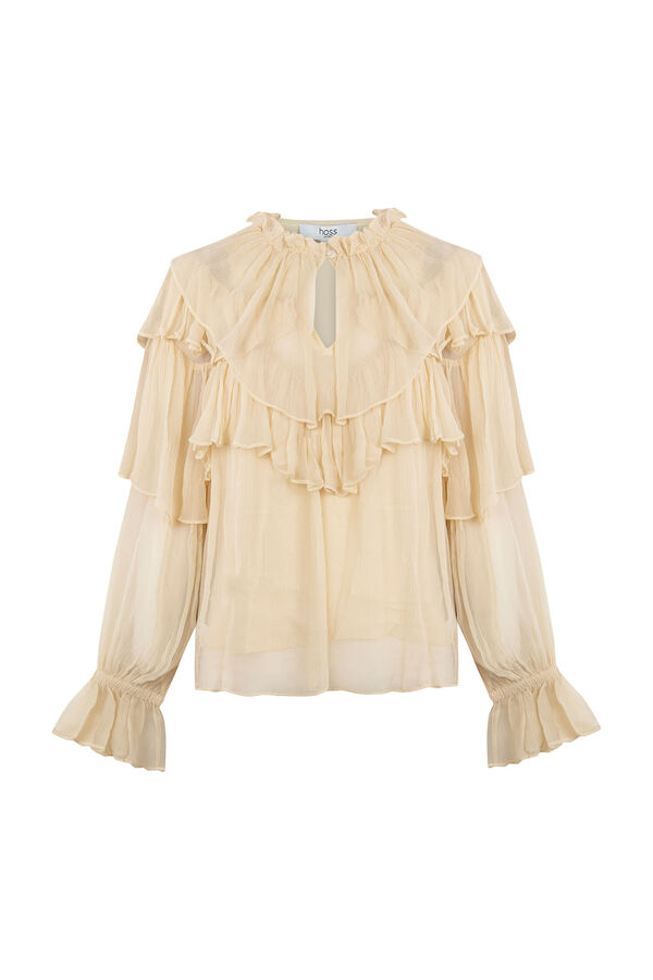 Hoss Intropia Giulia. Blusa romântica Ecru