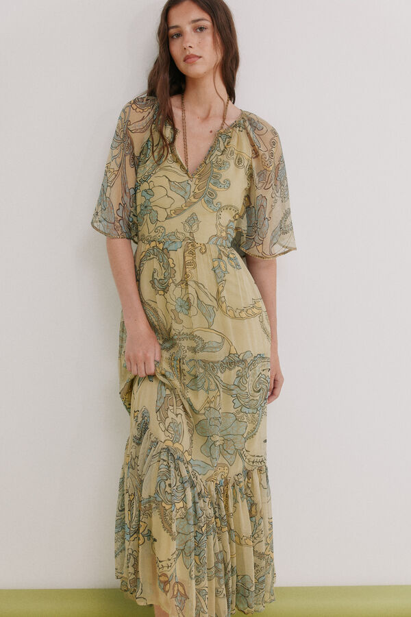 Hoss Intropia Azalea. Vestido floral Verde