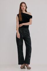 Hoss Intropia Becca. Jeans bordado Cinzento