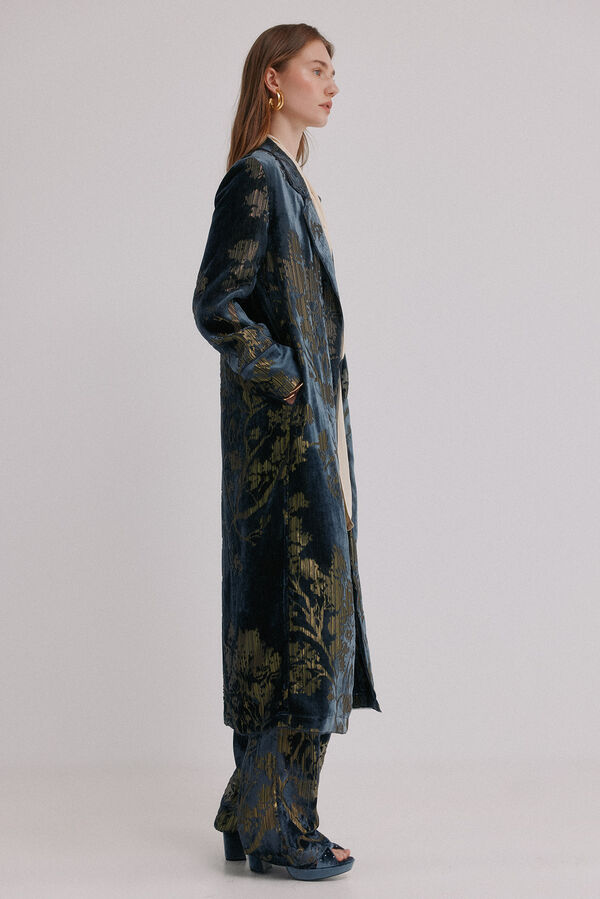 Hoss Intropia Elodie. Casaco jacquard Azul