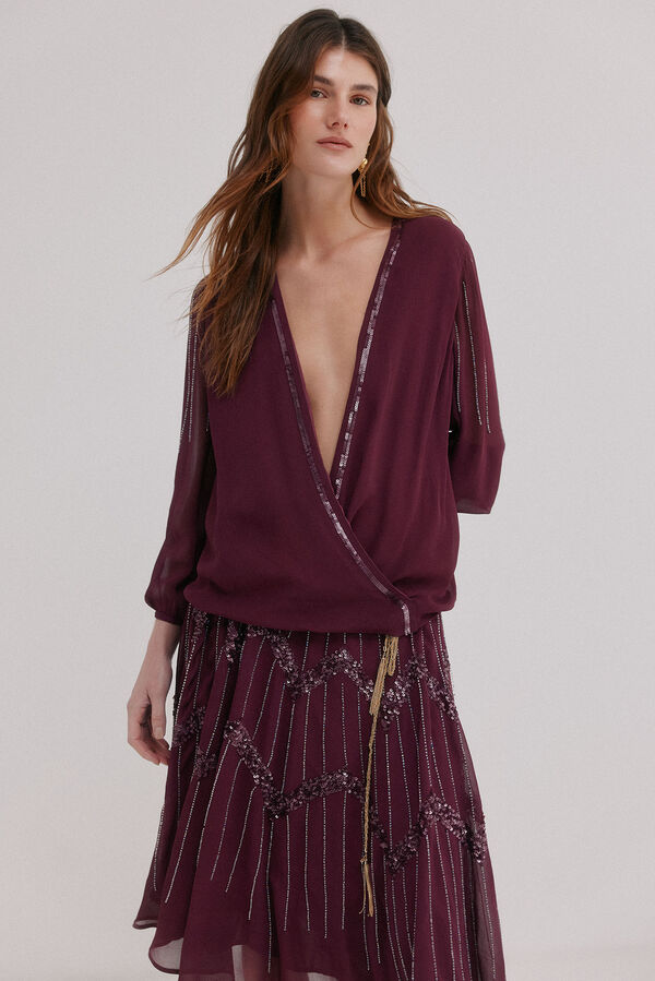 Hoss Intropia Almudena. Vestido bordado Subiu