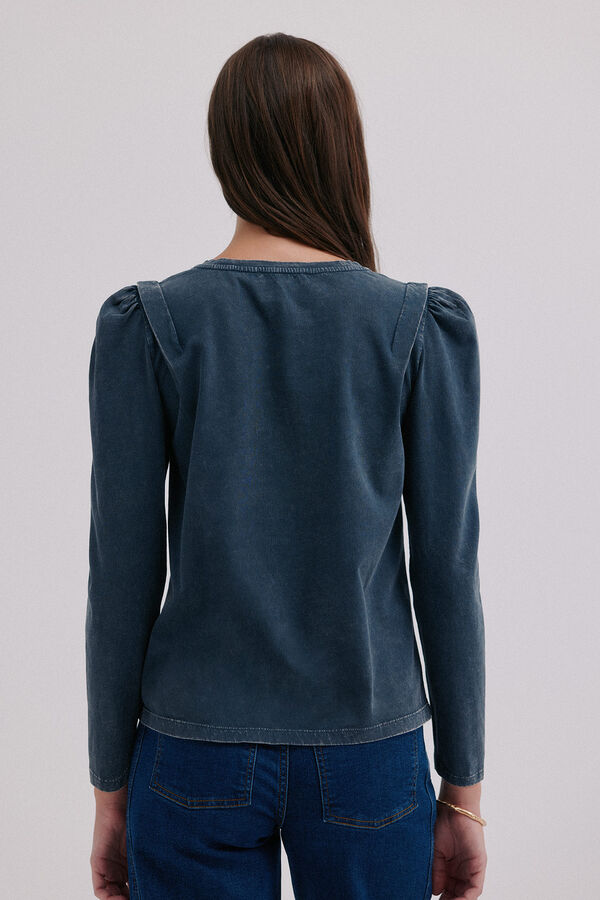 Hoss Intropia Monserrat. T-shirt efeito lavado Azul
