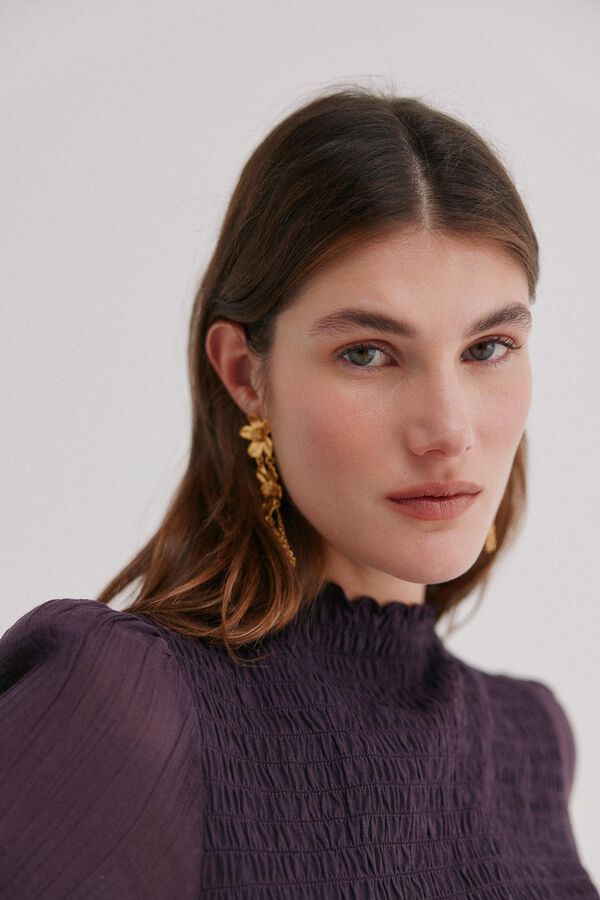 Hoss Intropia Marina. Top franzido Roxo