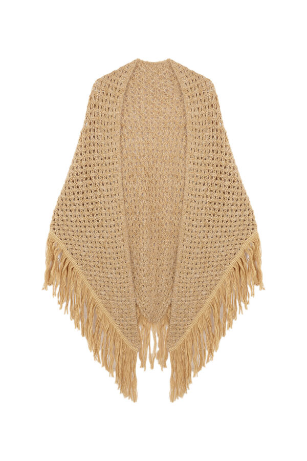 Hoss Intropia Neves. Xale com franjas vazadas Dourado