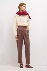 Hoss Intropia Piedad. Checkered pants with bow Brown