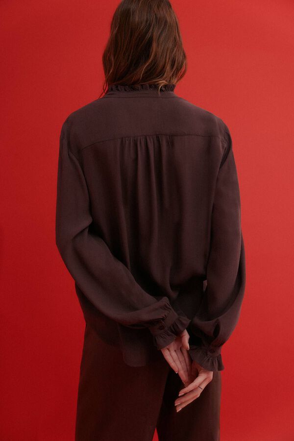 Hoss Intropia Long sleeve blouse Clementine Brown