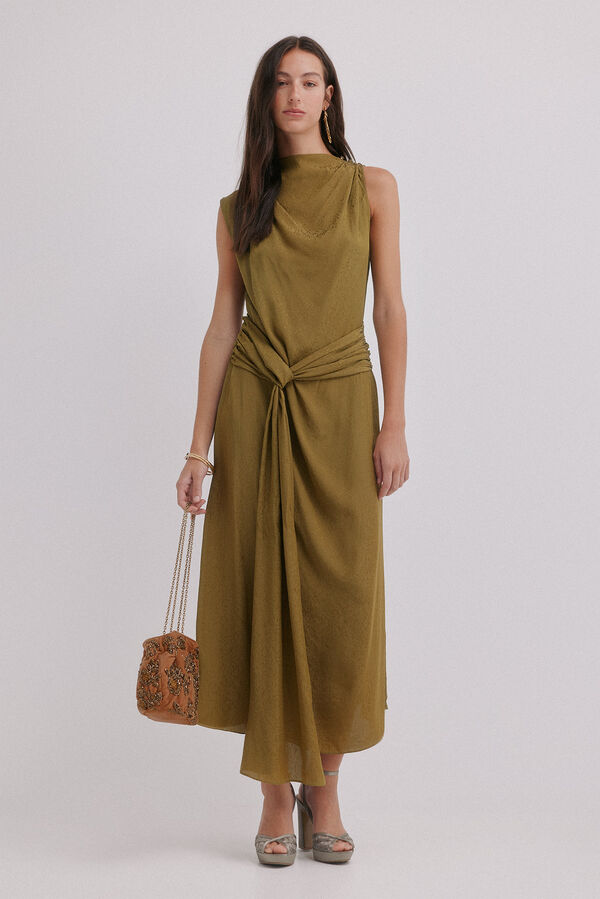 Hoss Intropia Nina. Bolsa de veludo e miçangas Dourado