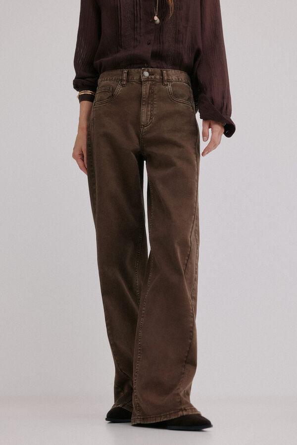 Hoss Intropia Beth. Jeans lavado Castanho