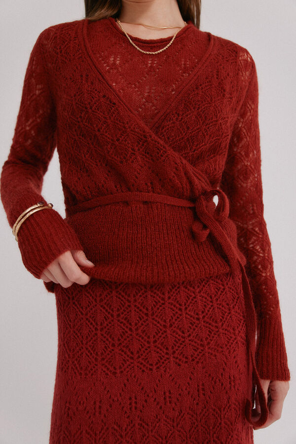 Hoss Intropia Iria. Casaco vazada Vermelho