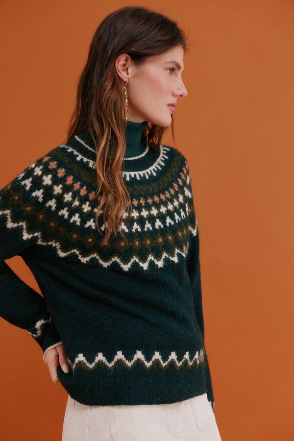 Hoss Intropia Ilma. Camisola grega Verde