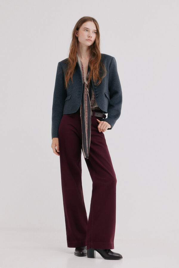 Hoss Intropia Erea. Blazer cropped Cinzento