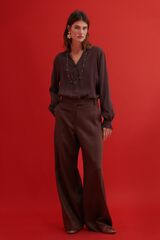 Hoss Intropia Long sleeve blouse Clementine Brown