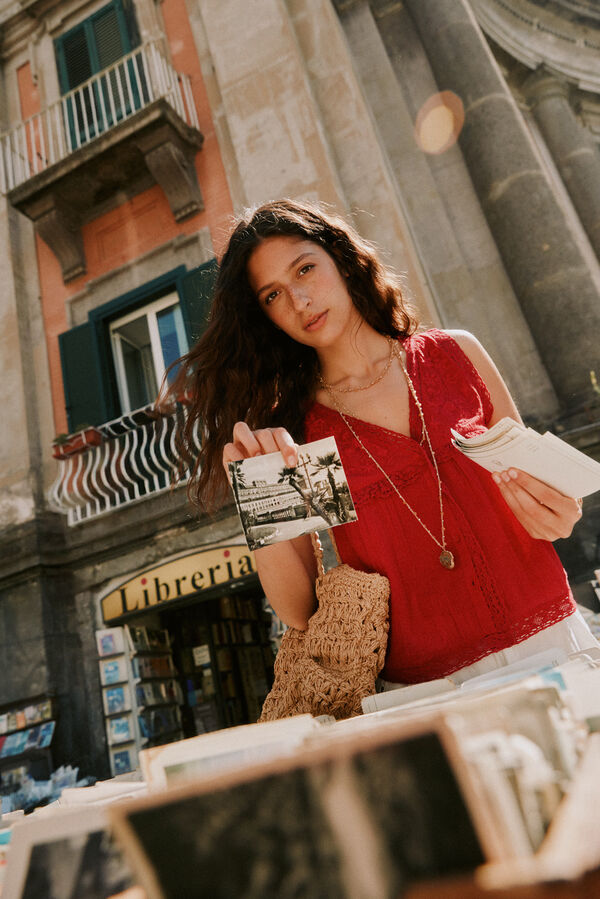 Hoss Intropia Cora. Romantic blouse Red