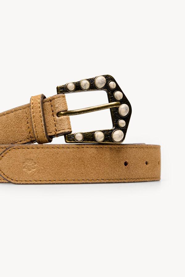 Hoss Intropia Lisa.Cinto liso de croute Beige