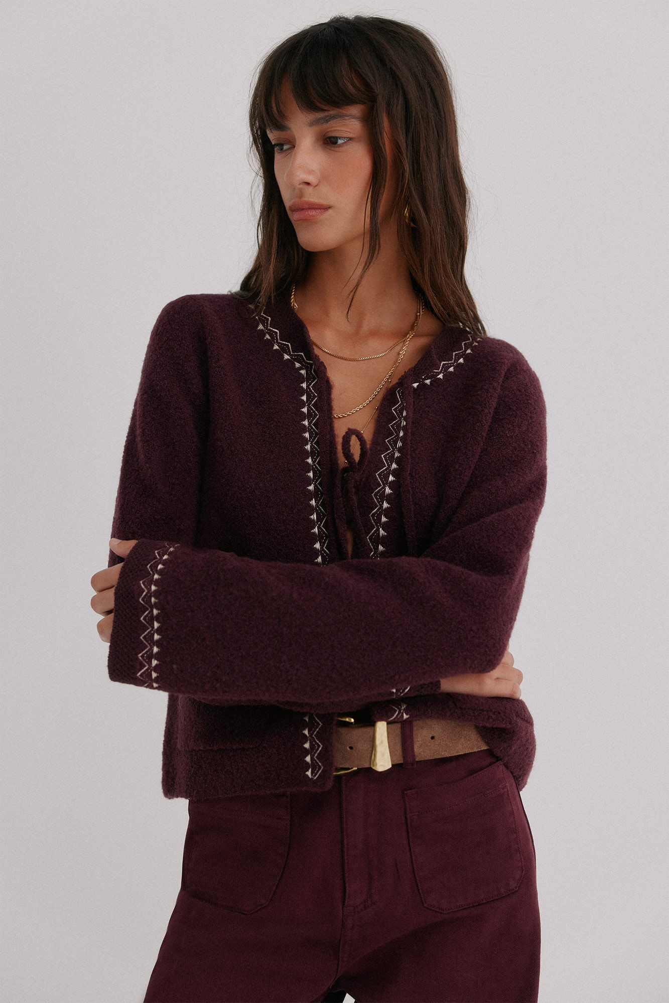 Hoss Intropia Nala. Casaco bordado