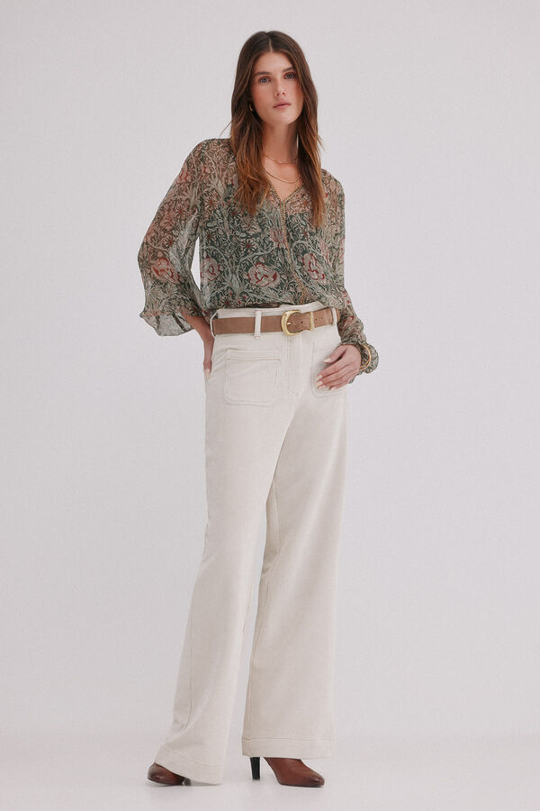 Hoss Intropia Carolina. Blusa estampada Verde