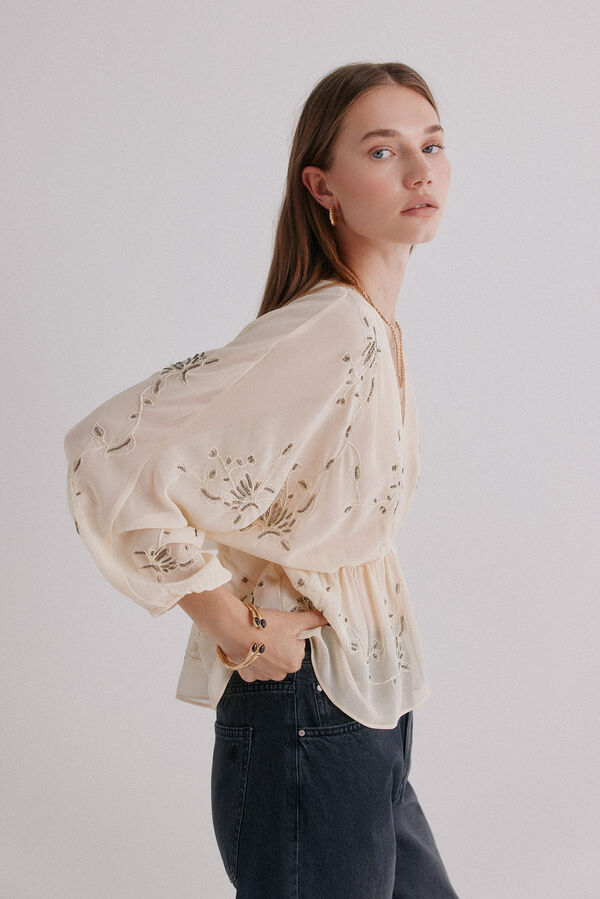 Hoss Intropia Catena. Blusa bordada Verde