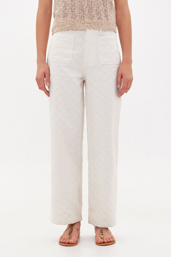 Hoss Intropia Paulina. Wide-leg trousers with pockets White