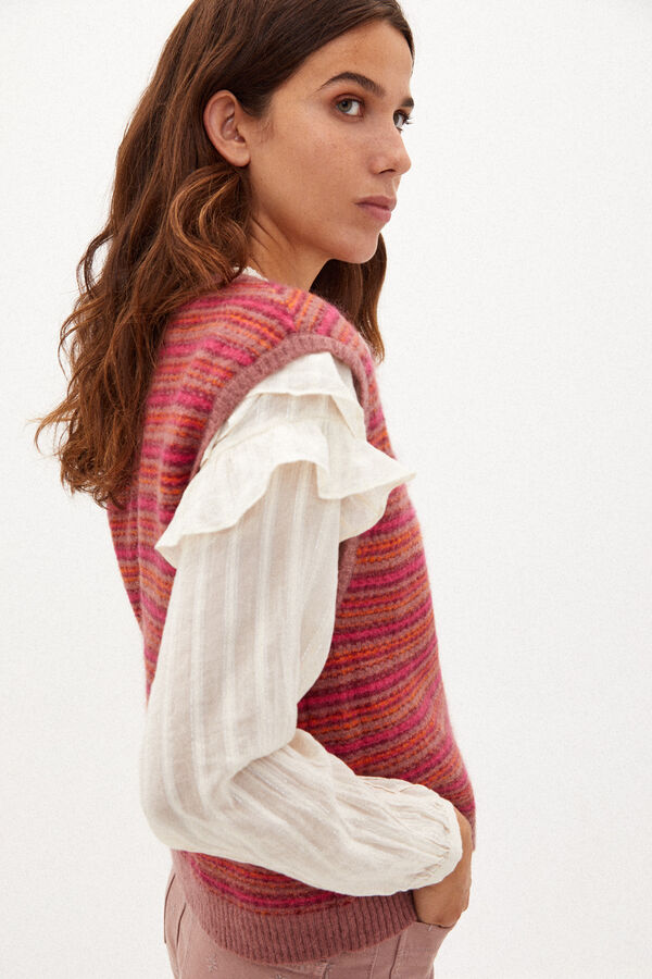 Hoss Intropia Valerie. Striped knit vest Purple