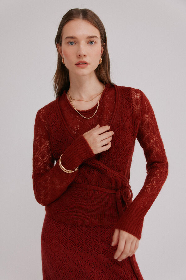 Hoss Intropia Iria. Casaco vazada Vermelho