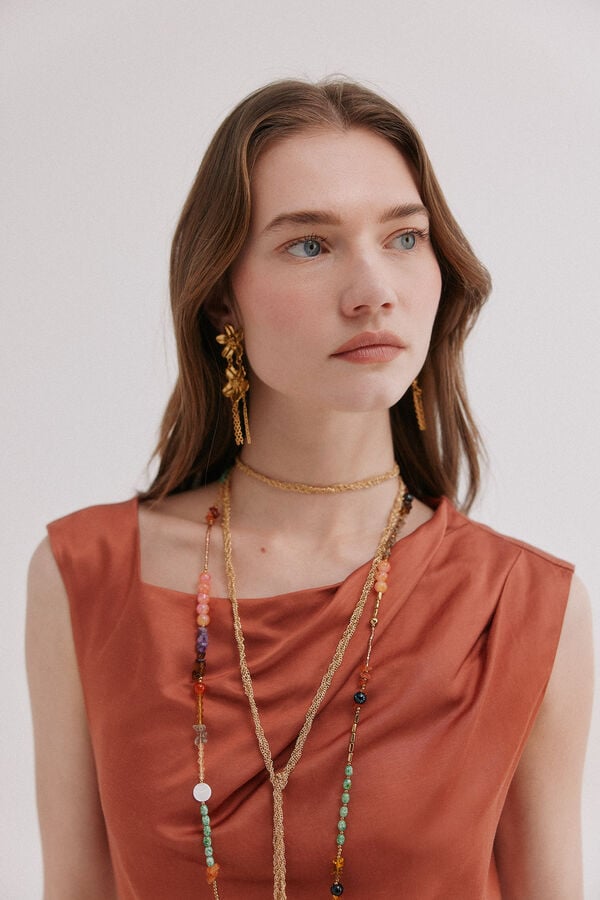 Hoss Intropia Alessia. Vestido midi acetinado Subiu