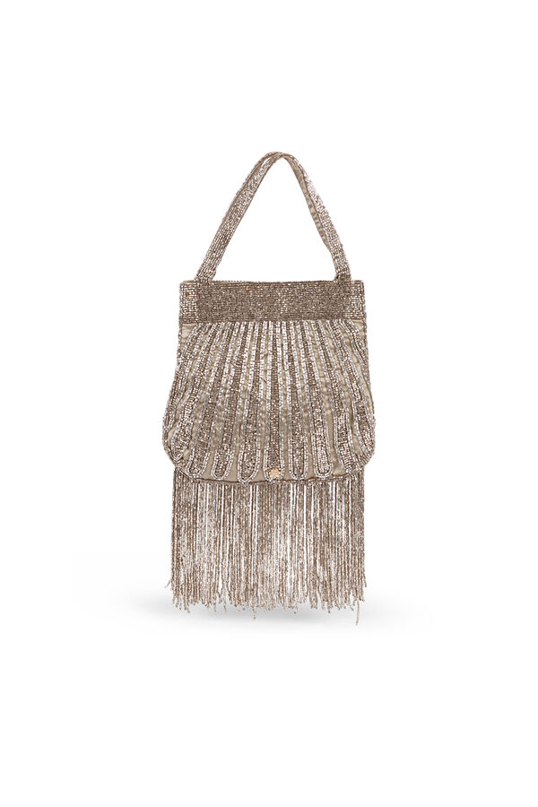 Hoss Intropia Naomi. Bolso de abalorios Dorado
