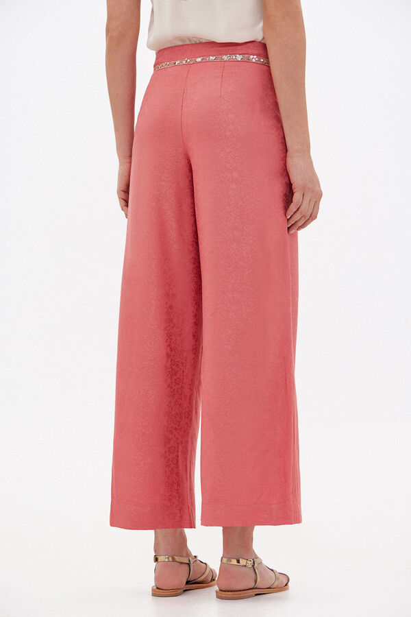 Hoss Intropia Pepa. Wide trousers with embroidered details Pink