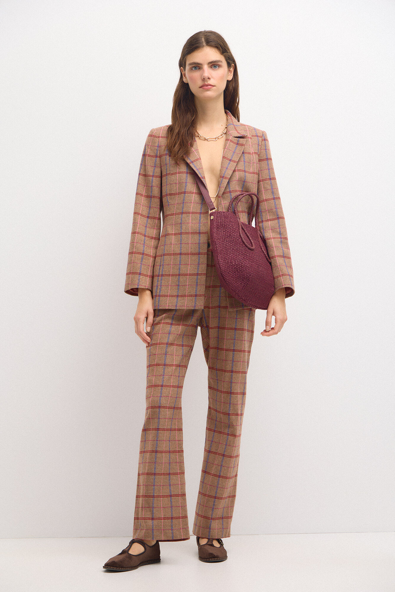 Pantalones de cuadros para mujer Nueva Coleccion Cortefiel Oficial
